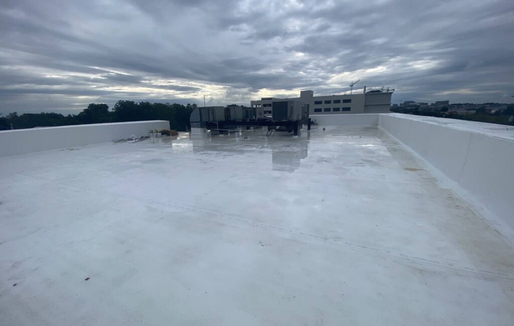 Large commercial flat roof